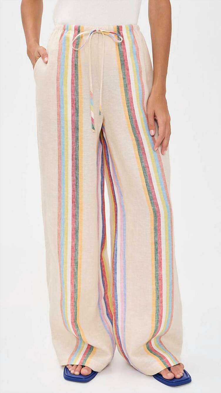 NEW STAUD mateo linen pant in day trip stripe